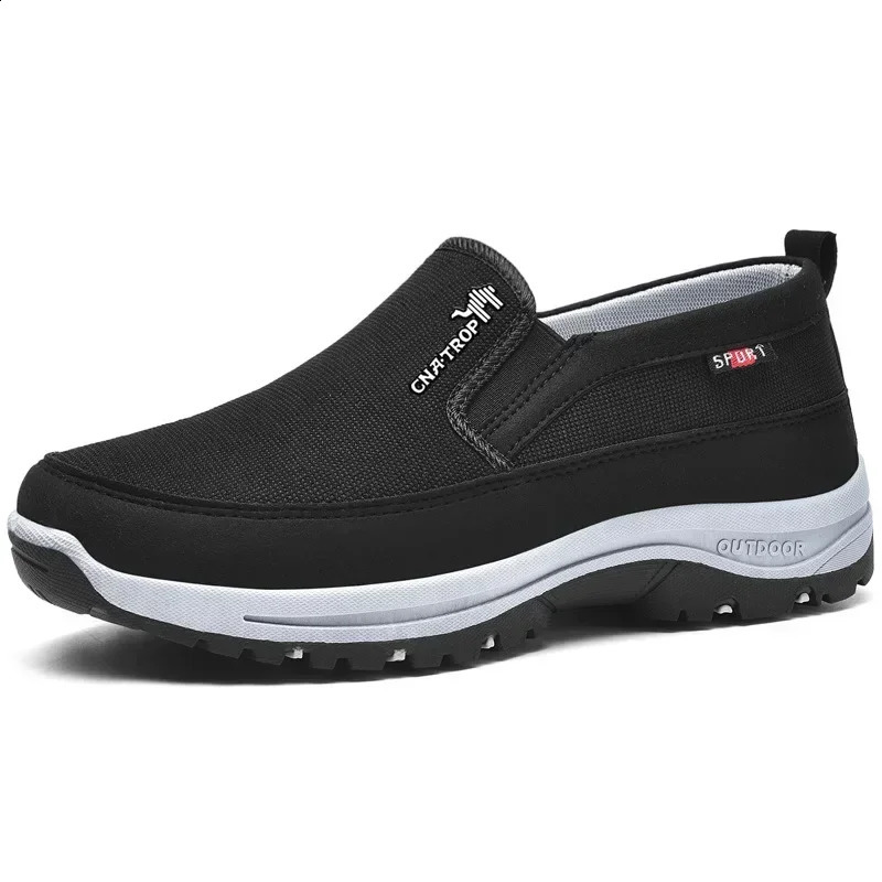 Mens Casual Loafers Sneakers Mesh Breathable Retro Driving Shoes Slip-on Vulcanized Soft Soles Non-slip Solid Color Shoes 240909