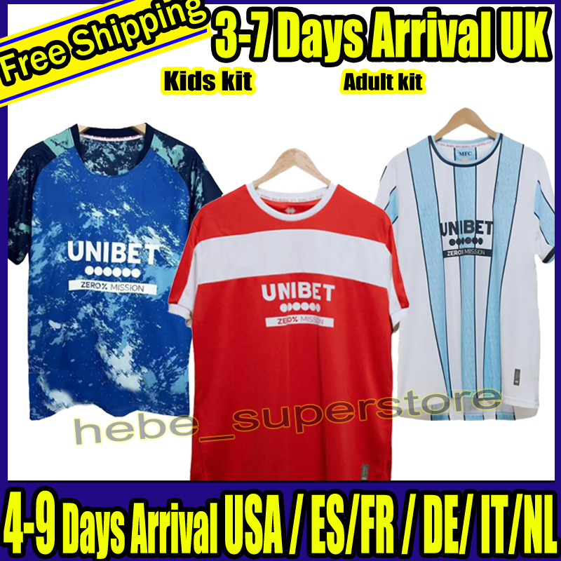 24 25 Middlesbrough Soccer Jerseys 2024 Tavernier Payero Howson McNAIR AKPOM CLARKE FRY FORSS LENIHAN Football Shirt Uniforms Men Kids Kits uniforms