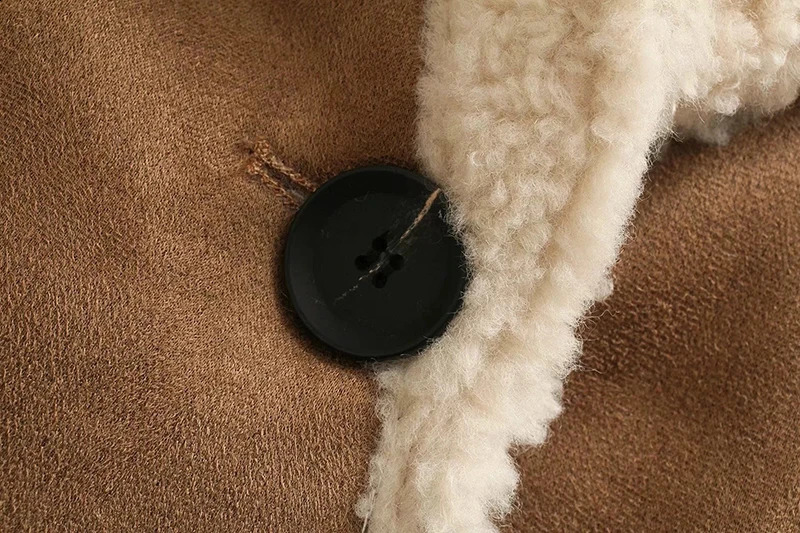 Winter Fur Sheepskin Suede Fleece Parka Women Warm Coat Jacket Lamb Wool Thicken Locomotive Lapel Female Chic Outwear Teddy Coat 240919