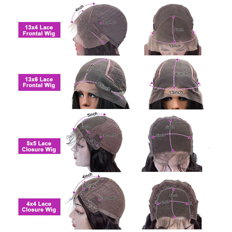 4C Edges Kinky Haire Transparent 13x6 13x4 Lace Frontal Human Wigs With Pre Plucked Baby Hair Yaki Straight Wig