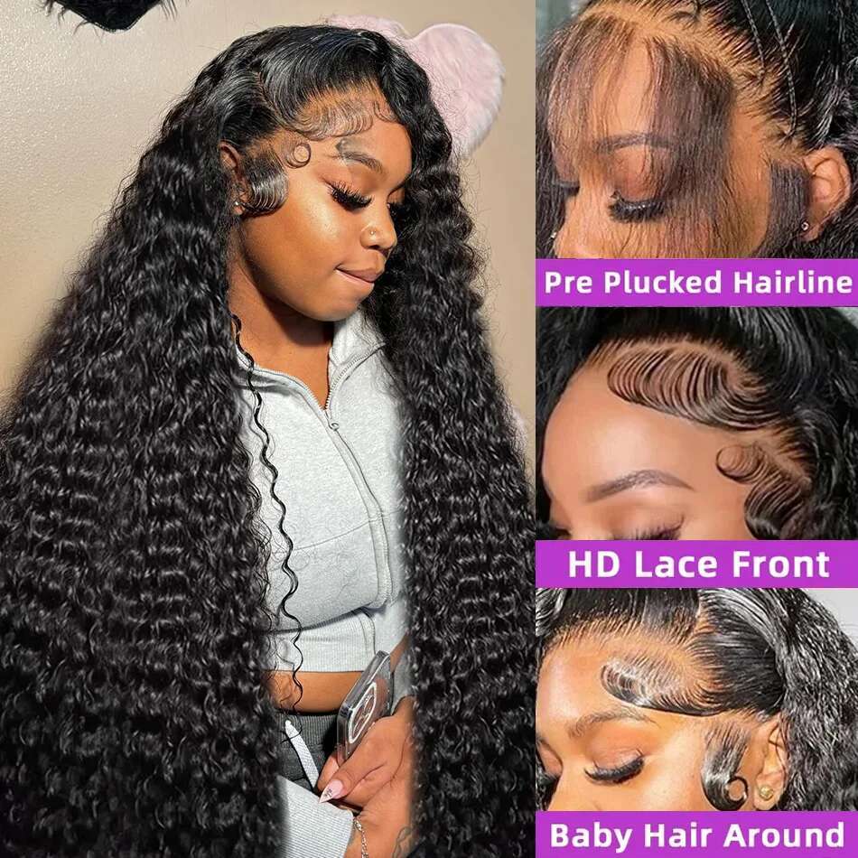 Wigirl 250% 30Inch Loose Deep 13x6 HD Frontal Wig Brazilian 13x4 Water Wave Curly Lace Front Human Hair Wigs For Women
