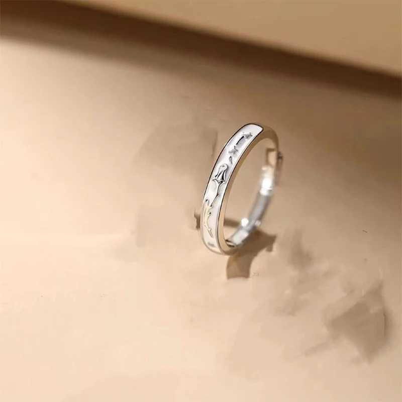 Romantic Little Prince Rose Flower Lovers Rings Unisex Creative Adjustable Open Couples Ring Girlfriends Valentines Day GiftsX240921