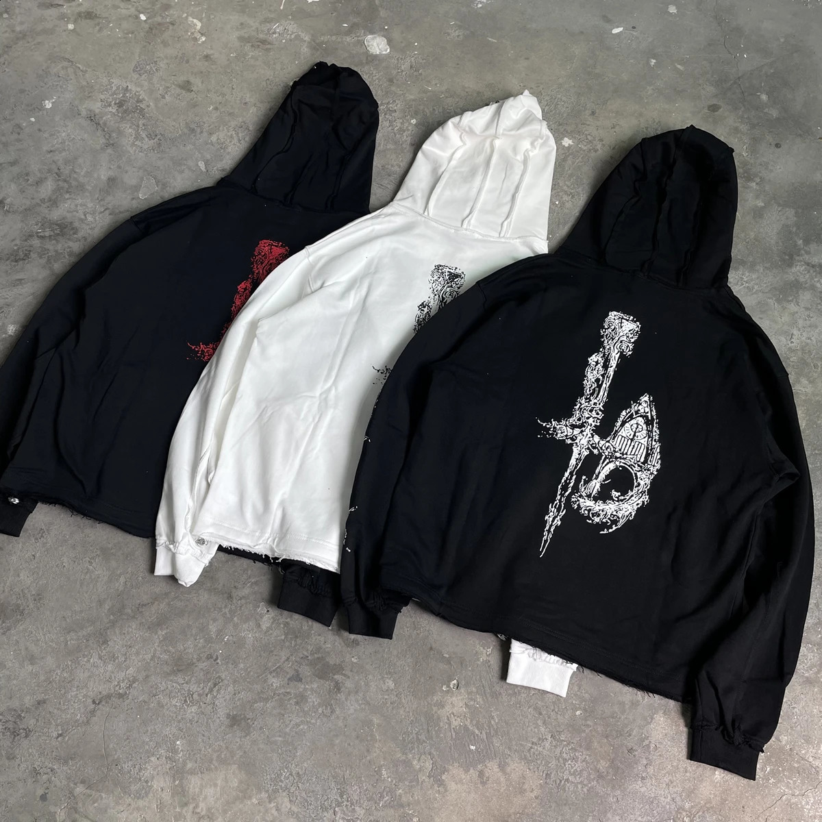 Yao888 THUG CLUB Fashion Pure Cotton Hooded Sweatshirt Oversize Vintage Casual Graphics Pullover Hoodies For Men 240920