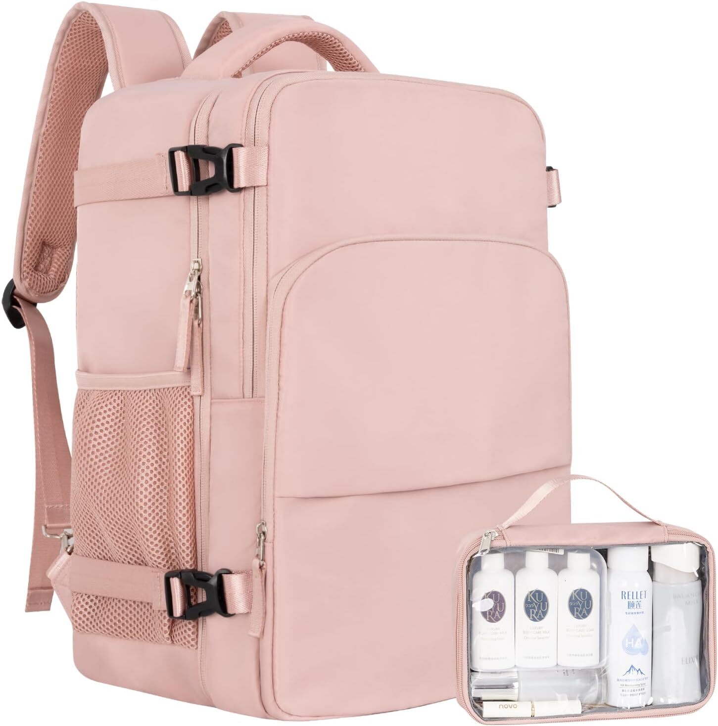 Women, Flight Approved Carry On Backpack with USB Charging Hole, Lightweight Travel Bag, Waterproof Causal Bookbag for College, Travel, Work