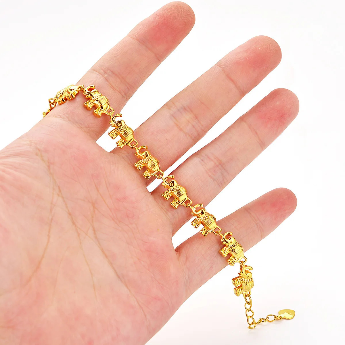 High quality AU999 gold bracelet womens jewelry 24K pure mascot elephant handmade fashion real 240912