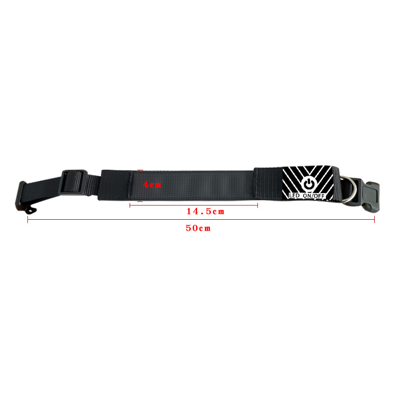 Halloween LED collar display phone control monochrome pet collar leash dog light Bluetooth collar
