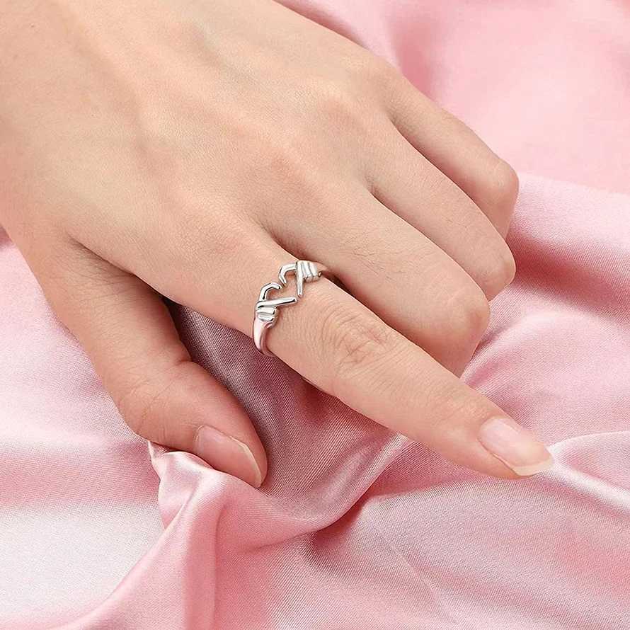 I Love You Forever Heart Claddagh Rings Couples Adjustable Open Finger Ring For Women Men ValentineS Day Friendship JewelryX240921