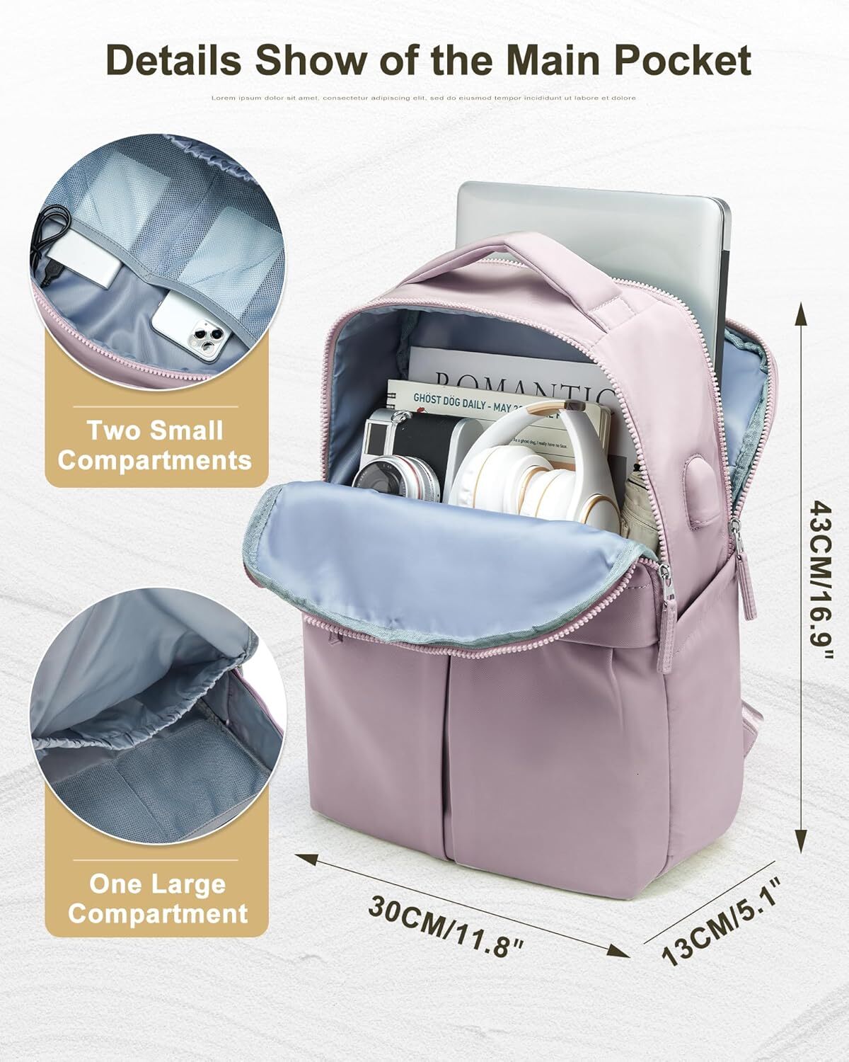 Laptop Women Gym Casual Daypack Backpac Travel Traveg on Airplane Work for Men Lightweight Computer College Teacher Backpack