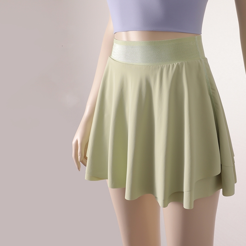 New Custom Solid Quick-Drying Yoga Dress With Arc Hip Design Fiess Golctivewear Skirts For Women