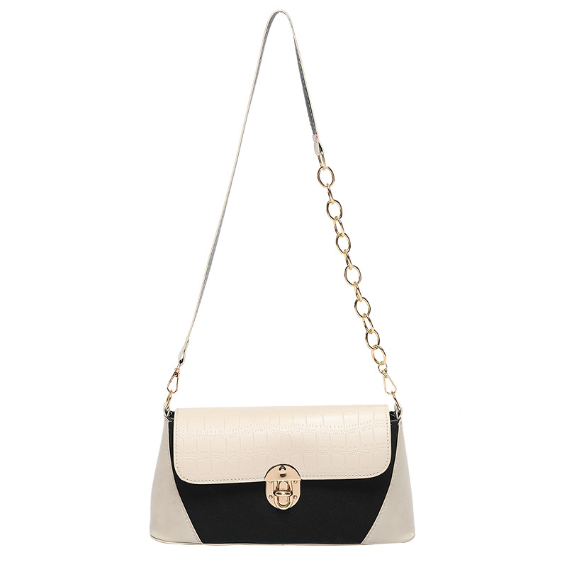 2024 new fashionable high-end chain shoulder small square retro versatile armpit bag acfe