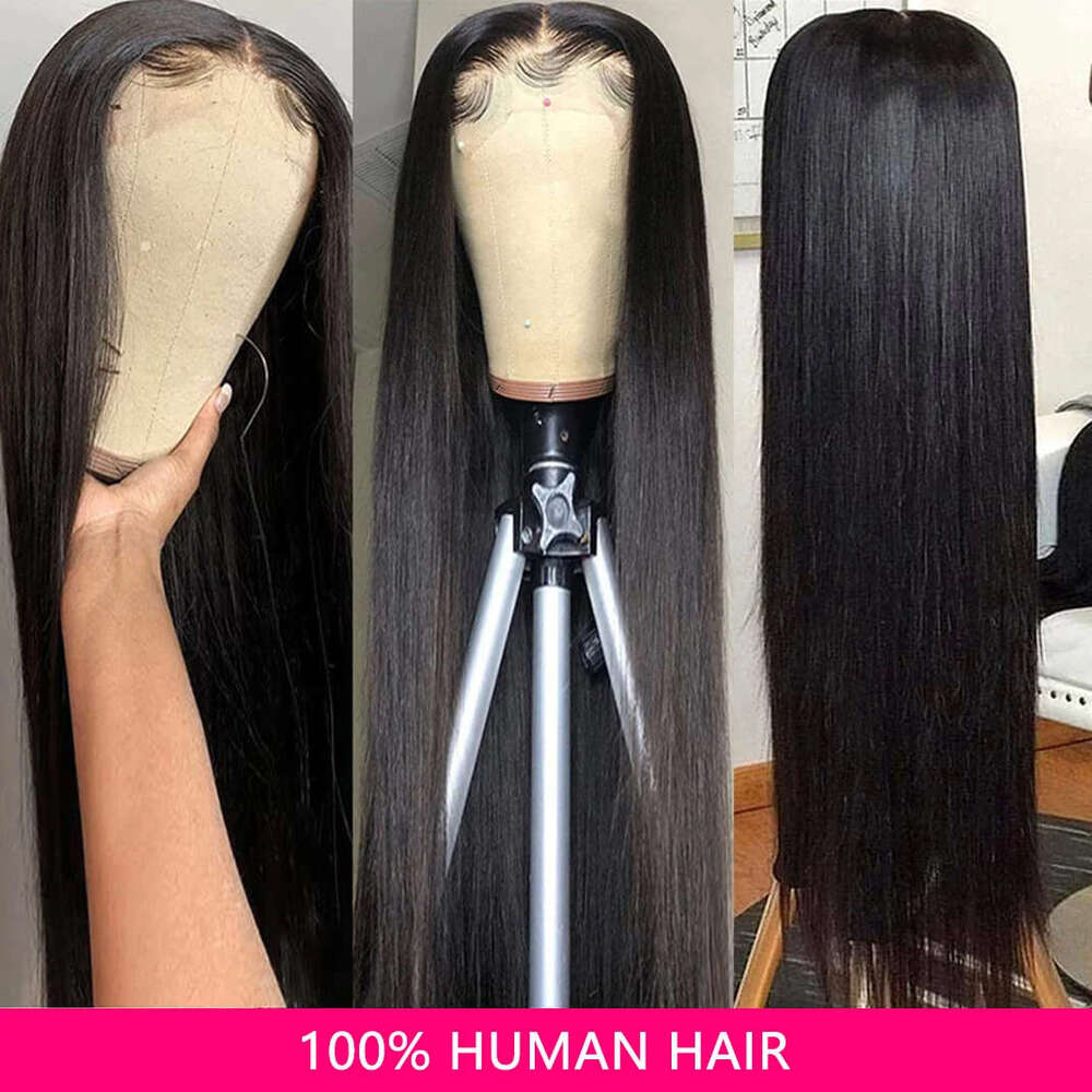 13x6 Frontal Brazilian Straight Wigs Pre Plucked 13x4 HD Transparent Lace Front Human Hair Wig For Women