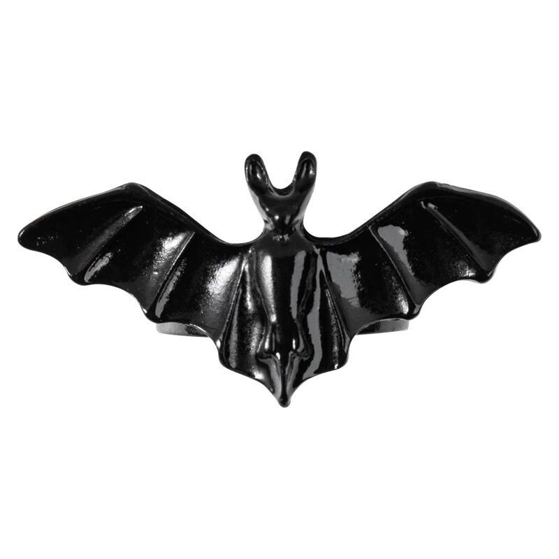 New Dark Personalized Gothic Open Bat Ring Men's and Women's Jewelry 4-piece set