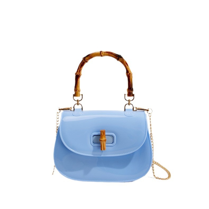 PVC Jelly Bag Fashionable and versatile hand-held cute bamboo shell bag b968
