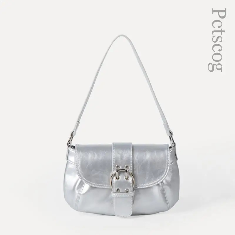 Korean Style Womens Handbag Pu Leather Belt Hasp Half-moon Underarm Hobo Purse Y2K er Shoulder Bags 240918