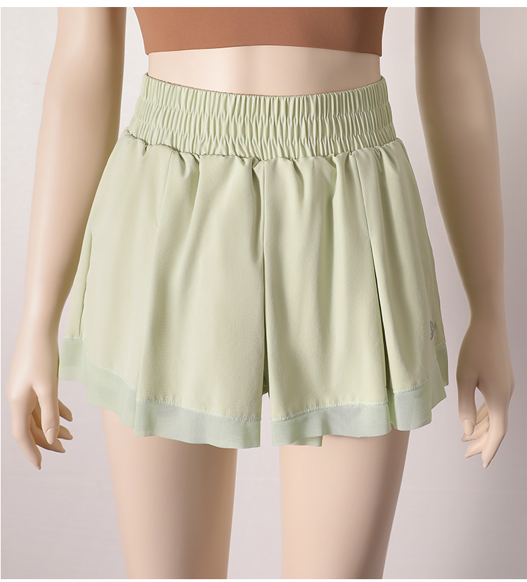 Women Tennis Skorts Sport Athletic Yoga Skirt Solid Color Anti Exposure Fiess High Waist Shorts Female Sportswear