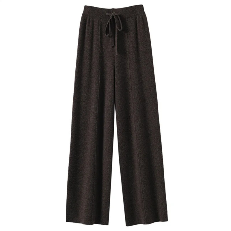 Autumn/Winter Womens Cashmere Fashion Pants Knitted Loose Cashmere Pants Womens 240921 - view 7