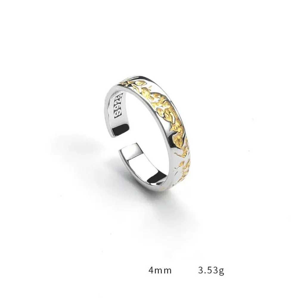 New Popular Gilding Men Ring Black Fashion Advanced Adjustable Ring For Trend Couple JewelryX240921