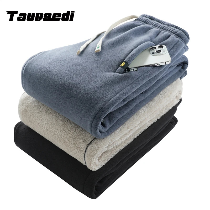 8XL Men Winter Warm Pants Thicken Sweatpants Mens Casual Fleece Sports Autumn Fashion Joggers Trousers Male s 240910