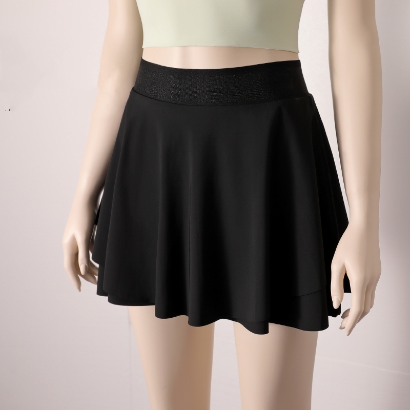 New Custom Solid Quick-Drying Yoga Dress With Arc Hip Design Fiess Golctivewear Skirts For Women