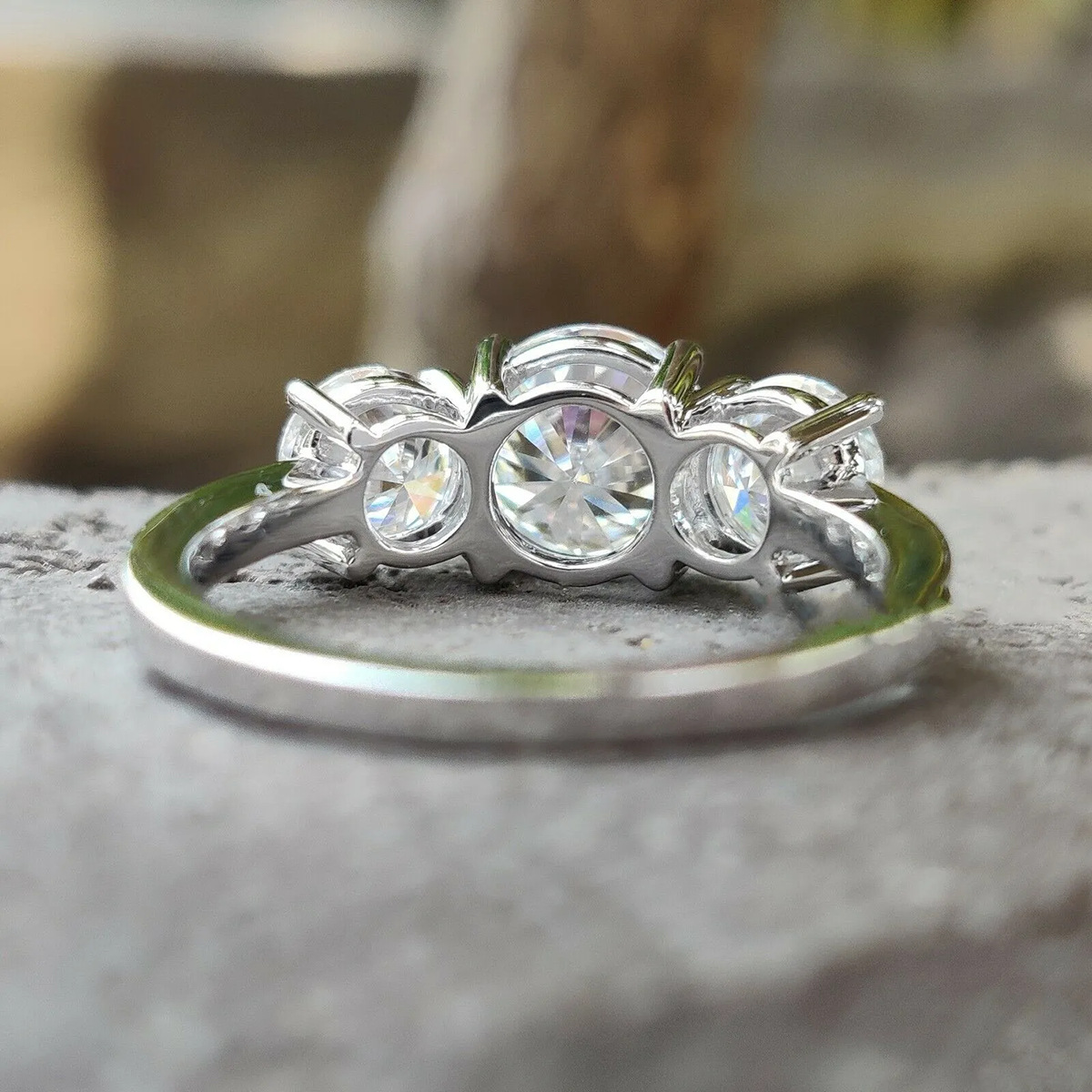 Elegant Female Engagement Ring Featuring Bright Zircon Stones - European Inspired Proposal Accessory Free shipping
