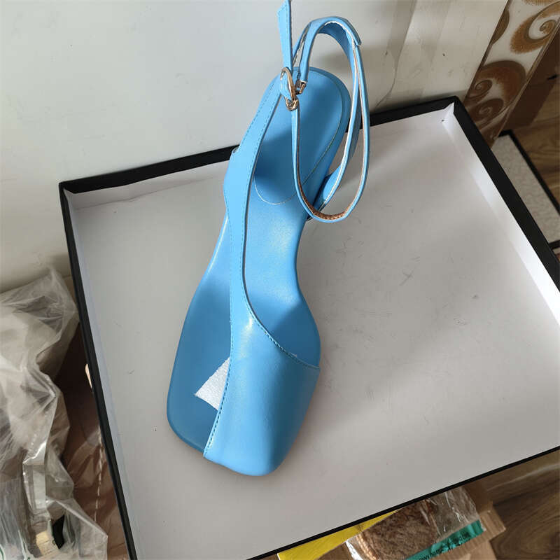 2024 Special-shaped Heel Roman Sexy Side Flip-ps High-heeled Semi-hollow Designer Sandals 34-43 Woman Shoes
