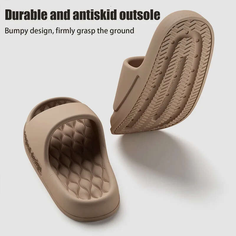 Bebealy Letter House Shower Bathroom Shoes EVA Beach Slides Fashion Soft Cloud Slippers 2024 Summer Women Sandals
