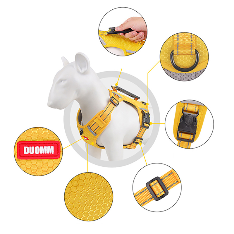 Trendsetting Strong-Friction Puppy Safety Gear - Breathable Fabric Adjustable Harness