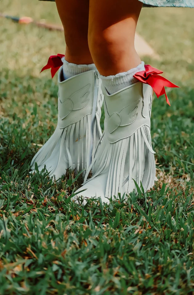 Selling Fashion And Cool Versatile High Heel Tassel Children Girl Boys Baby Kids Cowboy Boot 240919