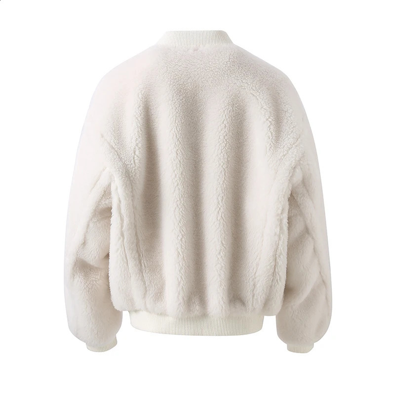 Womens Teddy Bear Coat Real Wool Bomber Jacket Womens Alpaca Teddy Coat Long Jacket Fashion Coat Womens Alpaca Fur S5041 240918