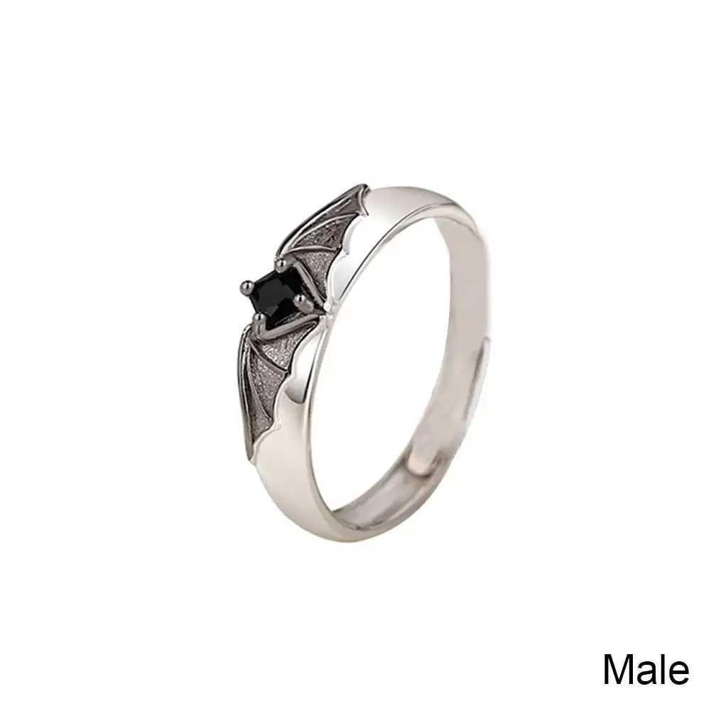 Fashion Delicate Trendy Niche Personalized Couple Angel and Demon Couple Opening Adjustable Rings Jewelry Gift AccessoriesX240921
