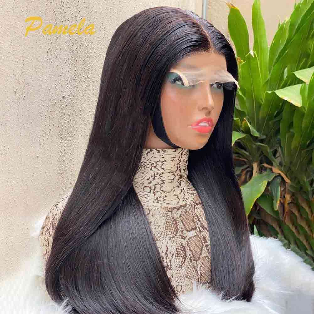 Double Drawn Glueless PrePlucked Human Ready To Go Bone Straight 13X6 HD Transparent Lace Frontal Princess Hair Wig