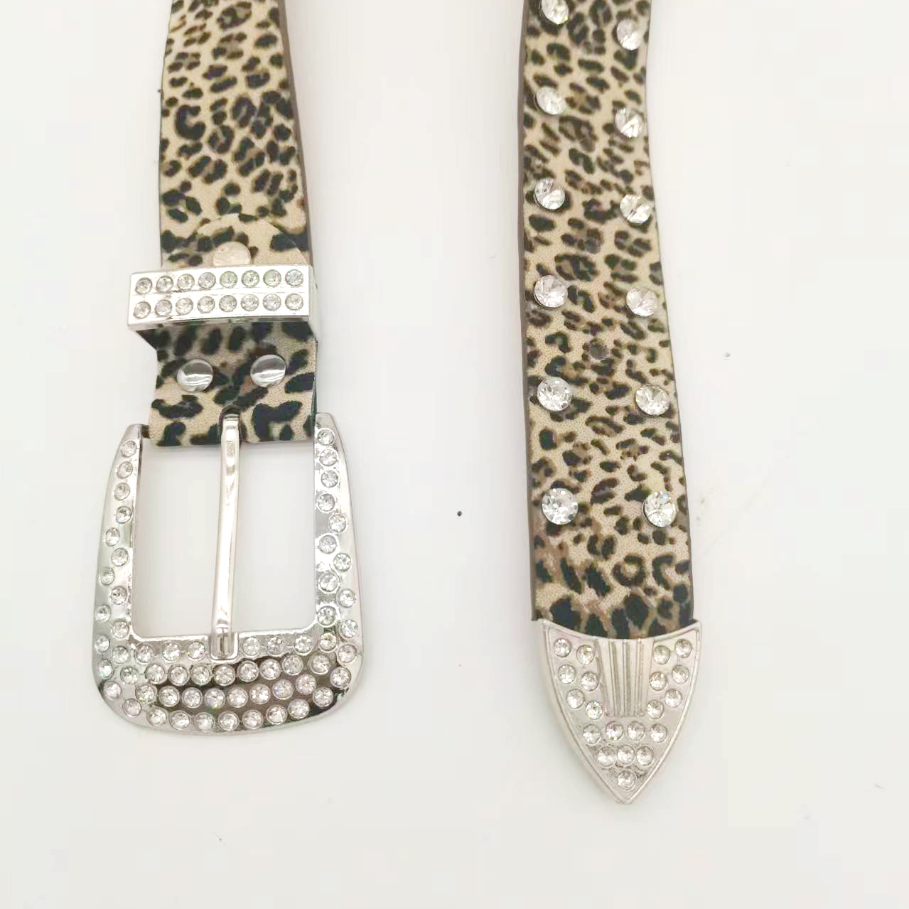 Bling Rhinestone Belts For Women Wholesale Factory Fast Shipment Custom Logo Rhinestone PU Leather Belt