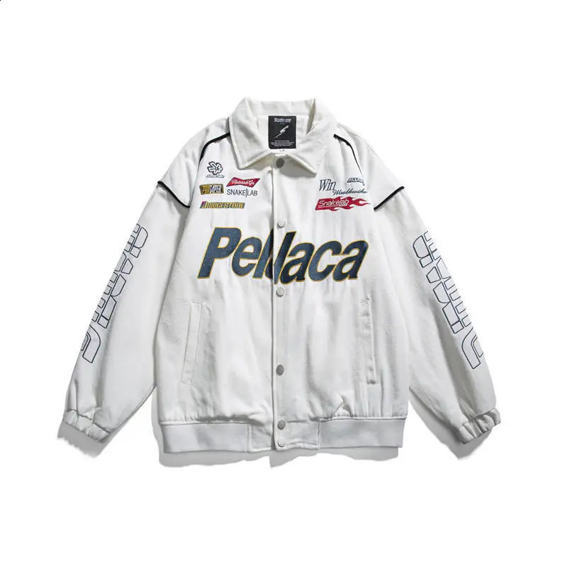 Motorcycle Men Jacket Hiphop High Quality Spring and Autumn Letter Embroidery Jacket American Fashion Vintage Bomber Jacket 240914