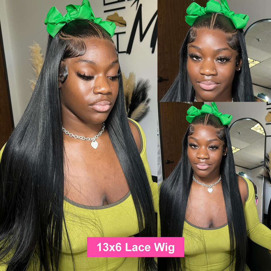 HD Transparent 13x6 Frontal Human Hair Wigs Brazilian bone Straight 13x4 Lace Front 5x5 Closure Wig For Women