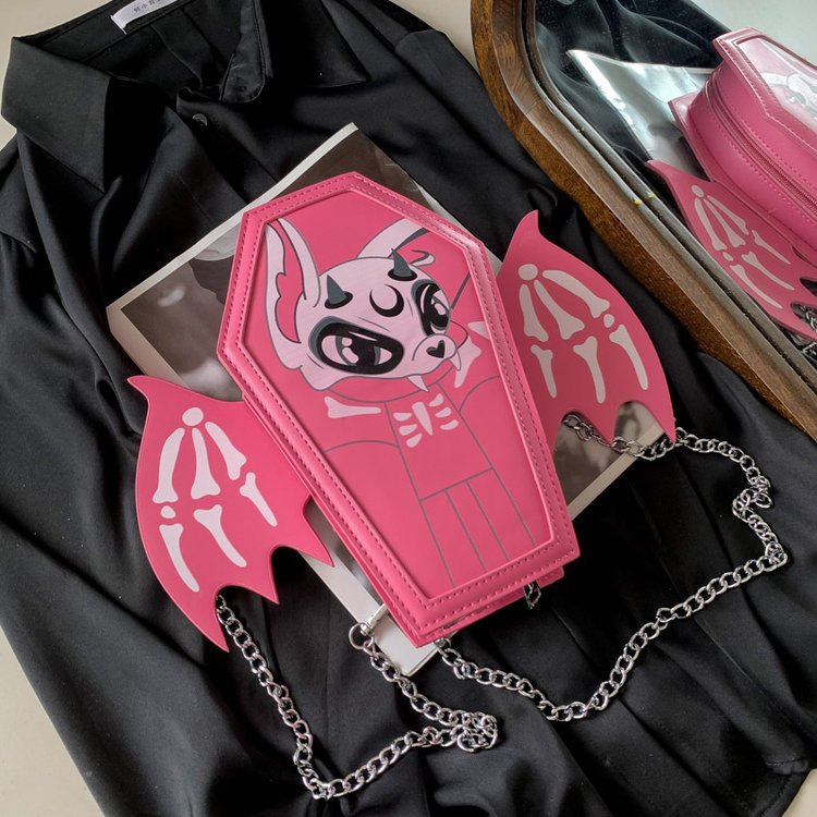 Designers Bag Coffin And Sweet Cool Bat Wing Personalized Chain Halloween Funny Ghost Shoulder Bag