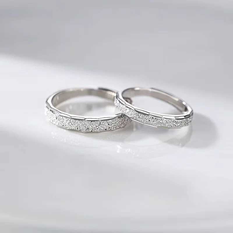 S925 Silver Plated Couple Rings Niche Design Simple Fashion Openning Index Finger Ring for Men and Women Classic Wedding RingsX240921