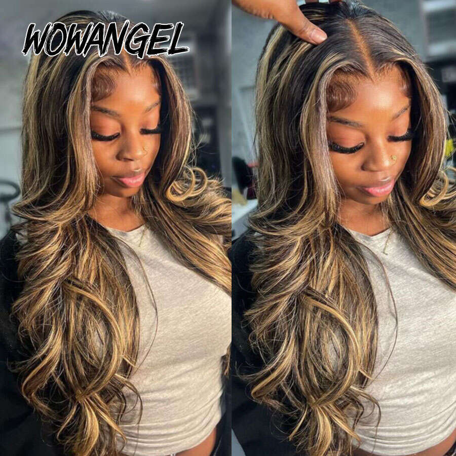 Wow Angel 34inch Highlight Body Wave 5X5 HD Lace Closure Honey Blonde 250% Glueless Wig Human Hair Ready to Wear Wigs