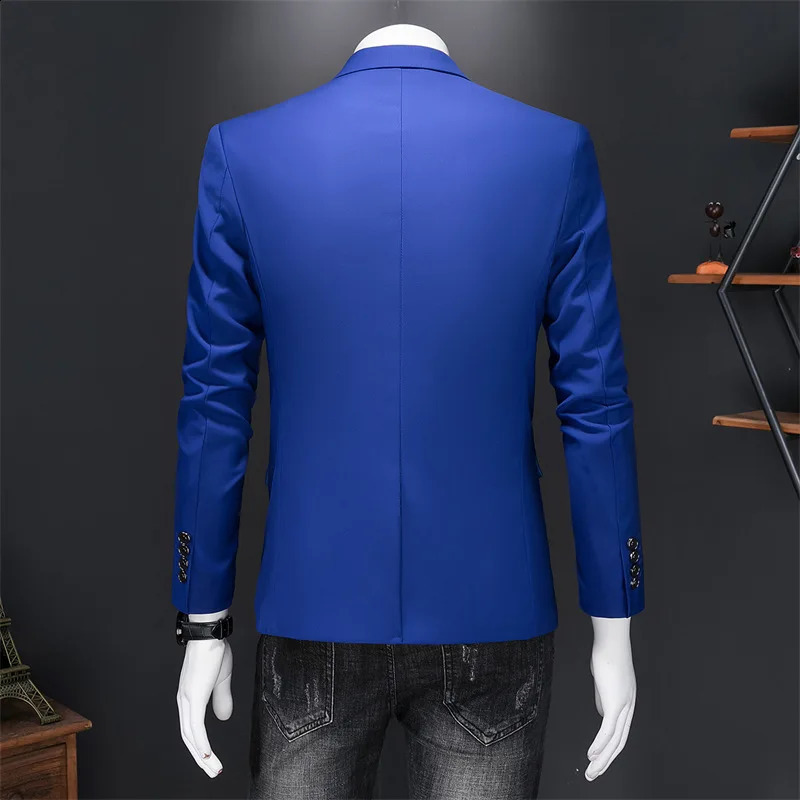 Mens Business Casual Jacket Plus Size M-6XL Solid Color Set Jacket Dress Work Clothes Oversized Coat Mens Clothing Evening Dress 240921