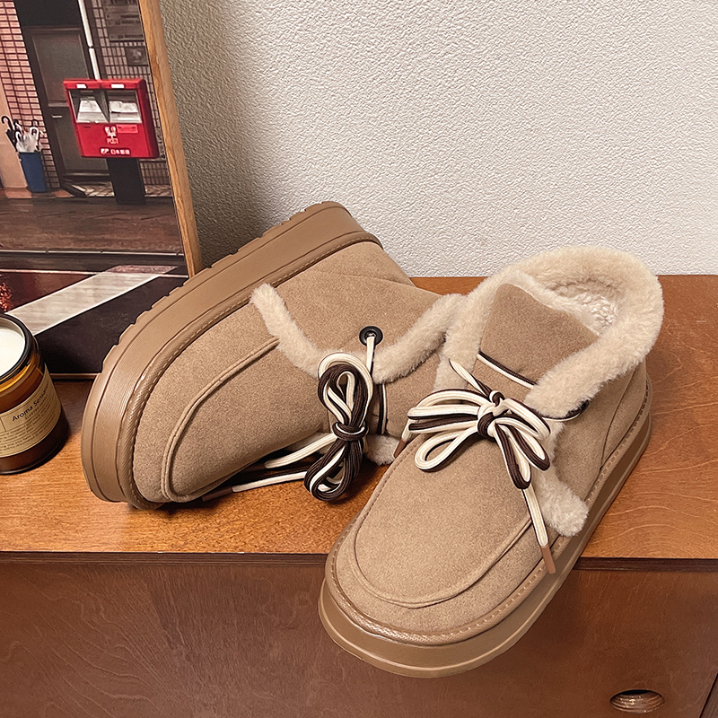 Designer Shoes In Black White 2024 New Free Shipping Khaki Brown Black Snow Boots Comfortable And Warm Thick Bottom With Veet