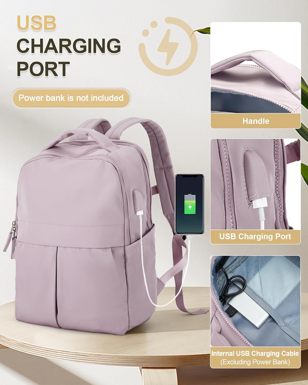 Laptop Women Gym Casual Daypack Backpac Travel Traveg on Airplane Work for Men Lightweight Computer College Teacher Backpack