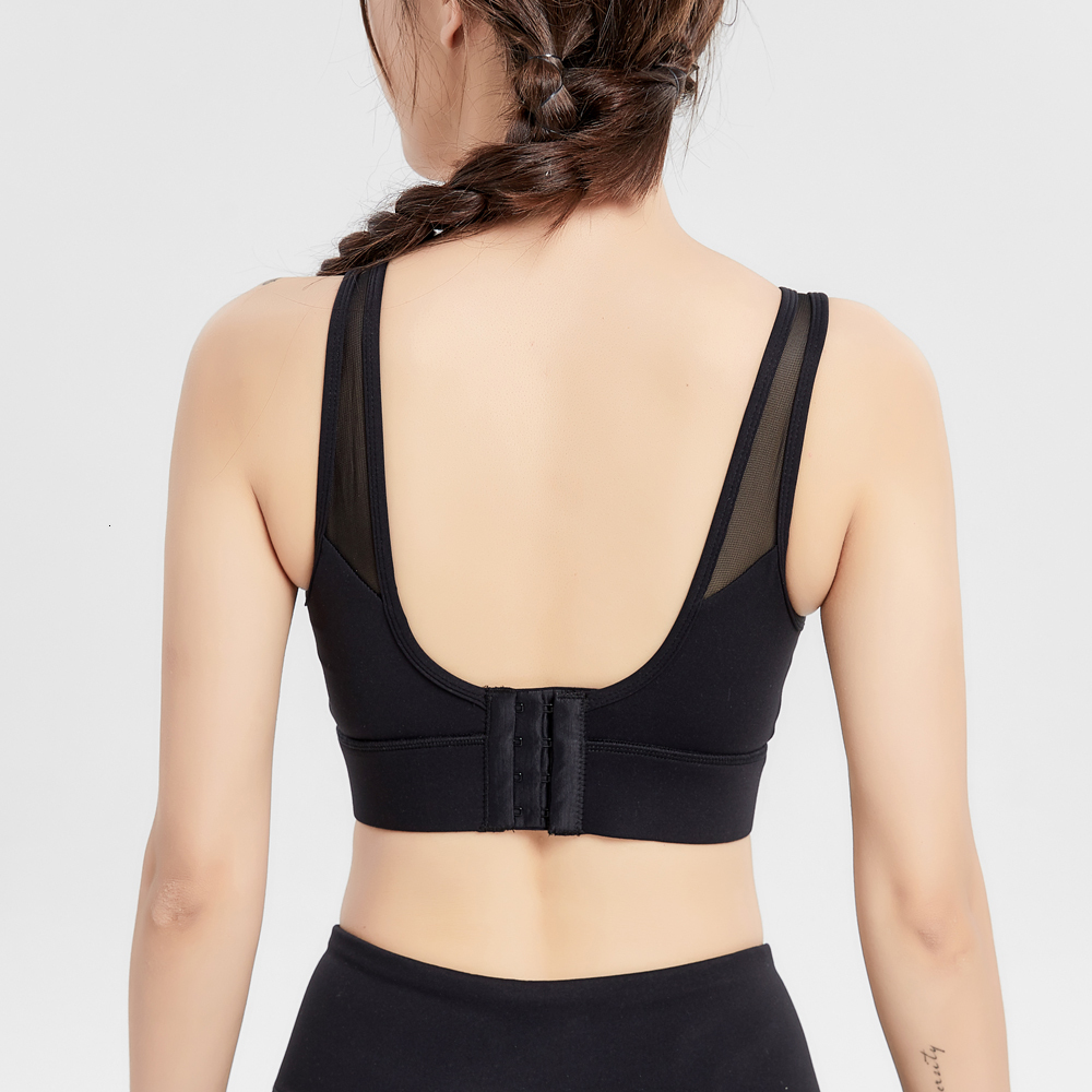 New Arrival Fiess Yoga Cross Open Back Gym Crop Top High Impact Adjustable Sports Bra