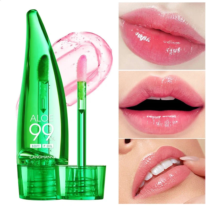 Moisturizing Natural Aloe Vera Color Changing Lip Gloss Long Lasting Nutritious Lips Care Temperature Change Balm Lipstick 240911