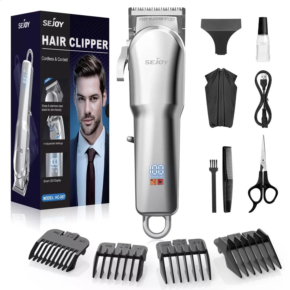 SEJOY Electric Hair Trimmer for men Professional Clipper Man cutting machine 240911