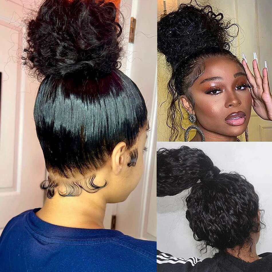 360 Full Pre Plucked Deep Curly Human Hair Transparent 13x4 13x6 Lace Frontal Wigs For Black Women Water Wave Wig