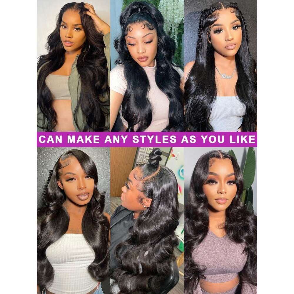 40 Inch Body Wave 13x6 Hd Frontal 360 Lace Front Wig Human Hair Natural Haire Pre Plucked Brazilian Wigs For Women