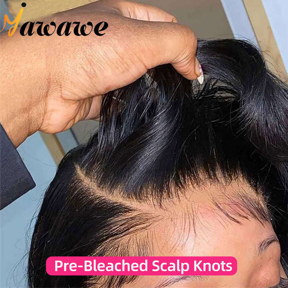 Pre-Bleached Knots Glueless Wig Ready To Straight Pre-plucked Human Hair Bob Pre-cut HD Lace Wear Go Wigs