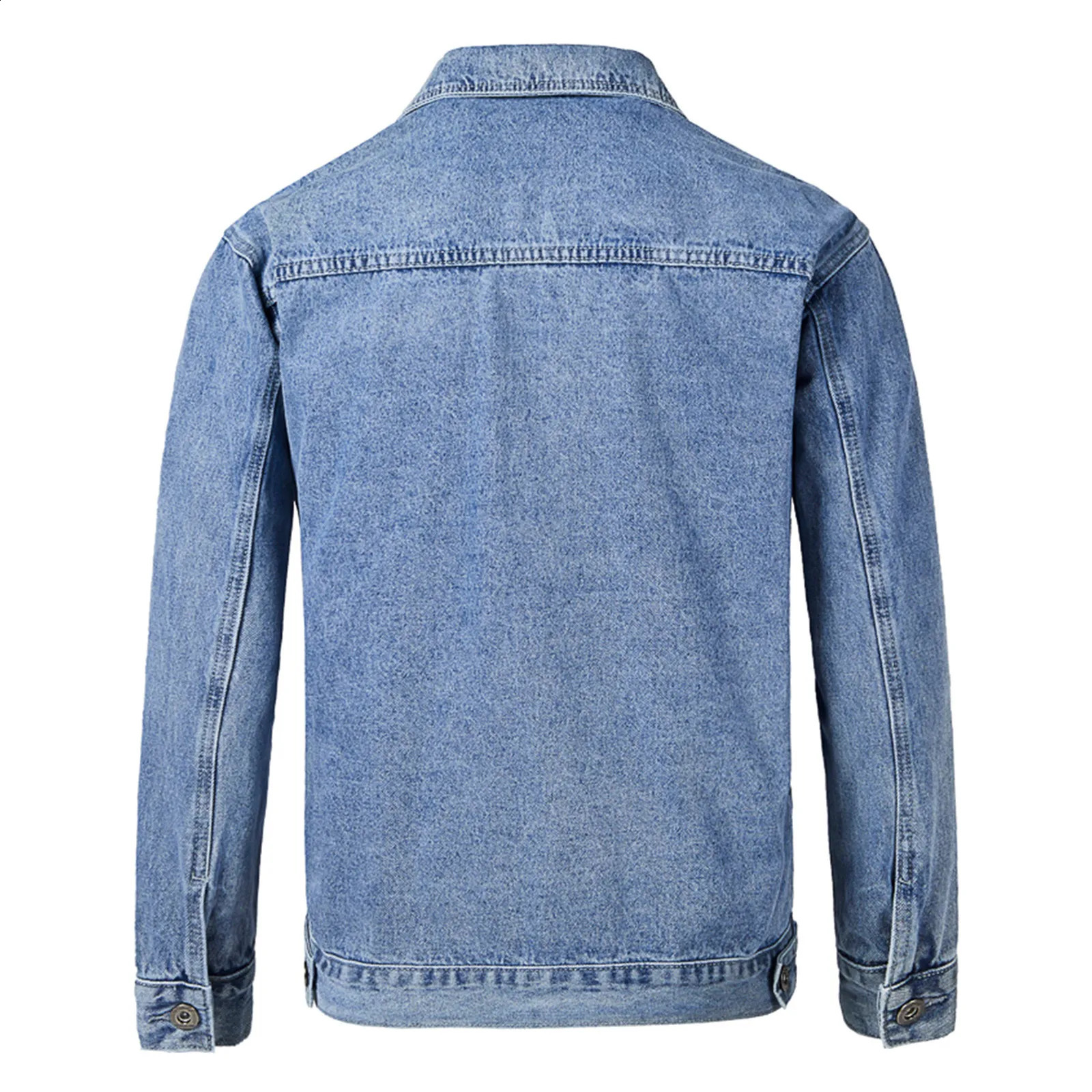 Mens denim jacket ultrathin suitable for inner pocket mens casual hiphop loose single chest open top 240921