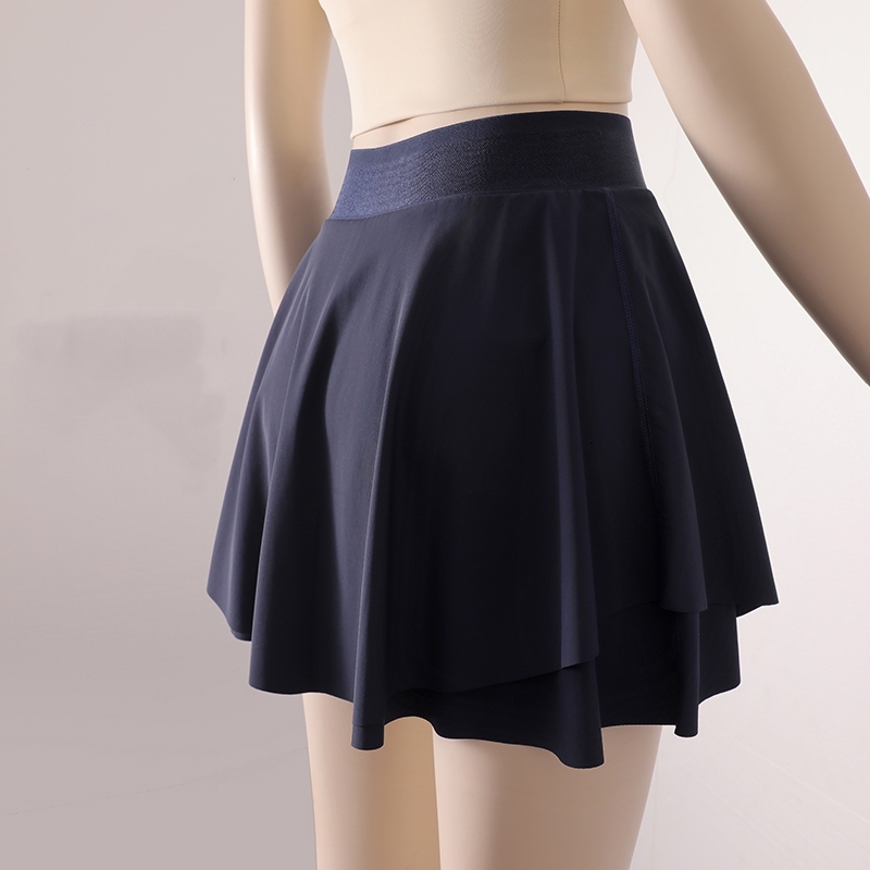New Custom Solid Quick-Drying Yoga Dress With Arc Hip Design Fiess Golctivewear Skirts For Women