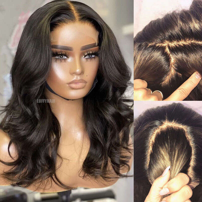 Wave Base Wigs Peruvian Human Hair Silk Top Full Lace Wig With Pre Plucked Natural Haire