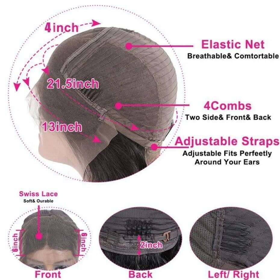 Deep Wave HD Front 100% Human Wig Kinky Curly 200% 13x4 13x6 Lace Frontal Wigs For Woman Indian Remy Hair Pre Plucked